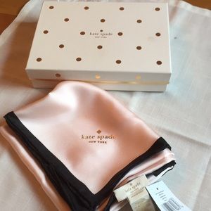 Kate Spade “Just Married” silk square scarf & box